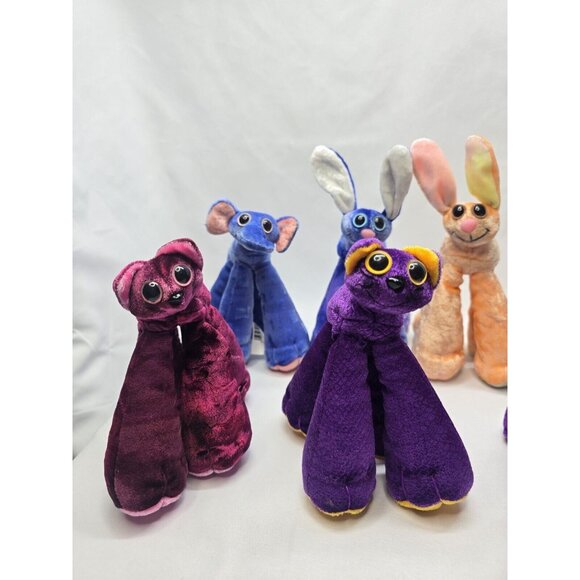 Lot Of 9 Limbo Legs 2000 6" Stuffed Animal Plush Toys- One Missing Eye Read - Picture 2 of 16